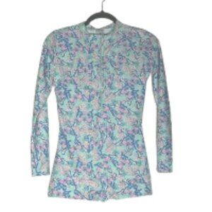 NWT SM Woman Active Rashguard Long Sleeve Mint Green Medium IPC Swimwear